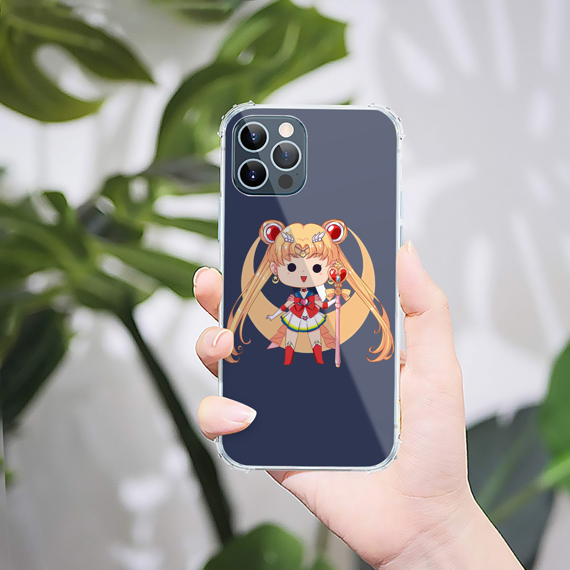 （画像用） 美少女戦士セーラームーン 月野 うさぎ つきの うさぎ Sailor Moon Tsukino Usagi 【iPhone 12シリーズ対応】透明スマホケース（クリアソフトケース）